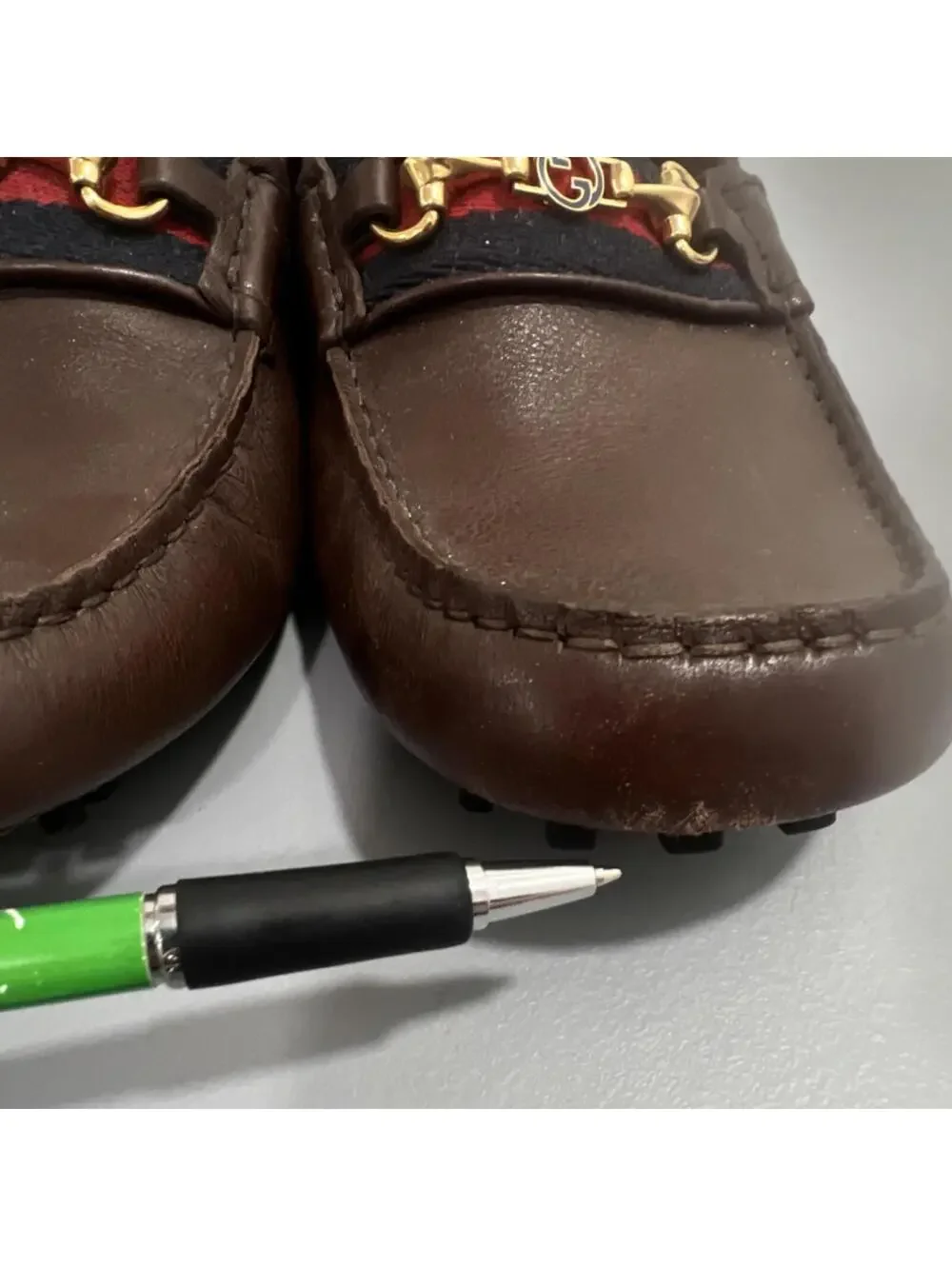 Gucci Men's Brown Buckle Leather Loafer Shoes SIZE 10 $1,089 - Picture 5 of 9
